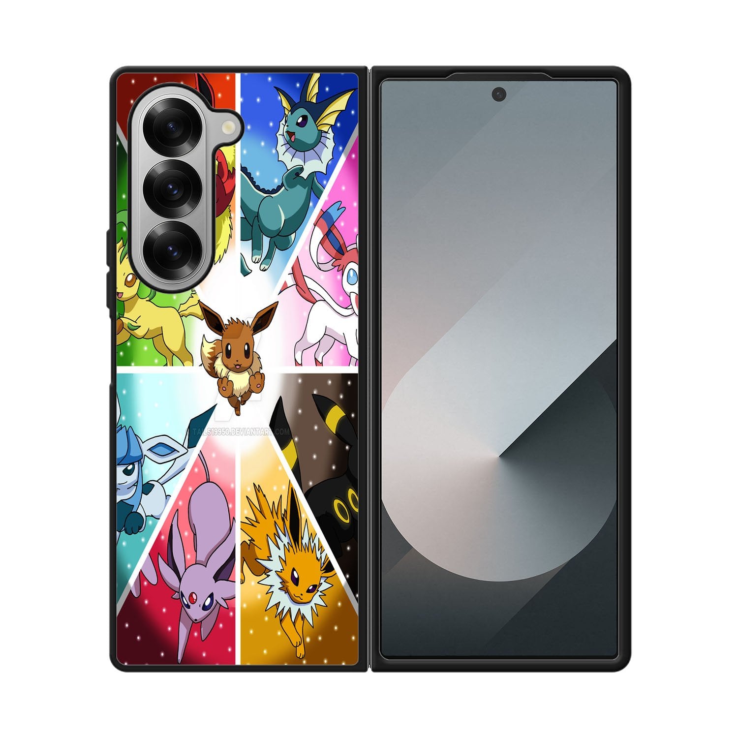 Pokemon Eevee Collage B0052 LG Google Nexus 5 Case - Plastic / Black Case Samsung Galaxy Z Fold 6 5G BC1960