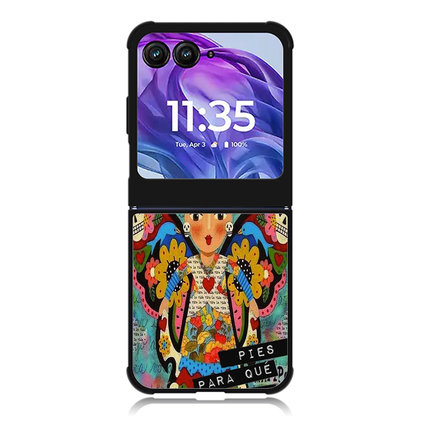 Pies Para Frida Kahlo B0056 iPhone 6s Case - Plastic / Black Motorola Moto Razr 2024 , Moto Razr 50 Case FE1961