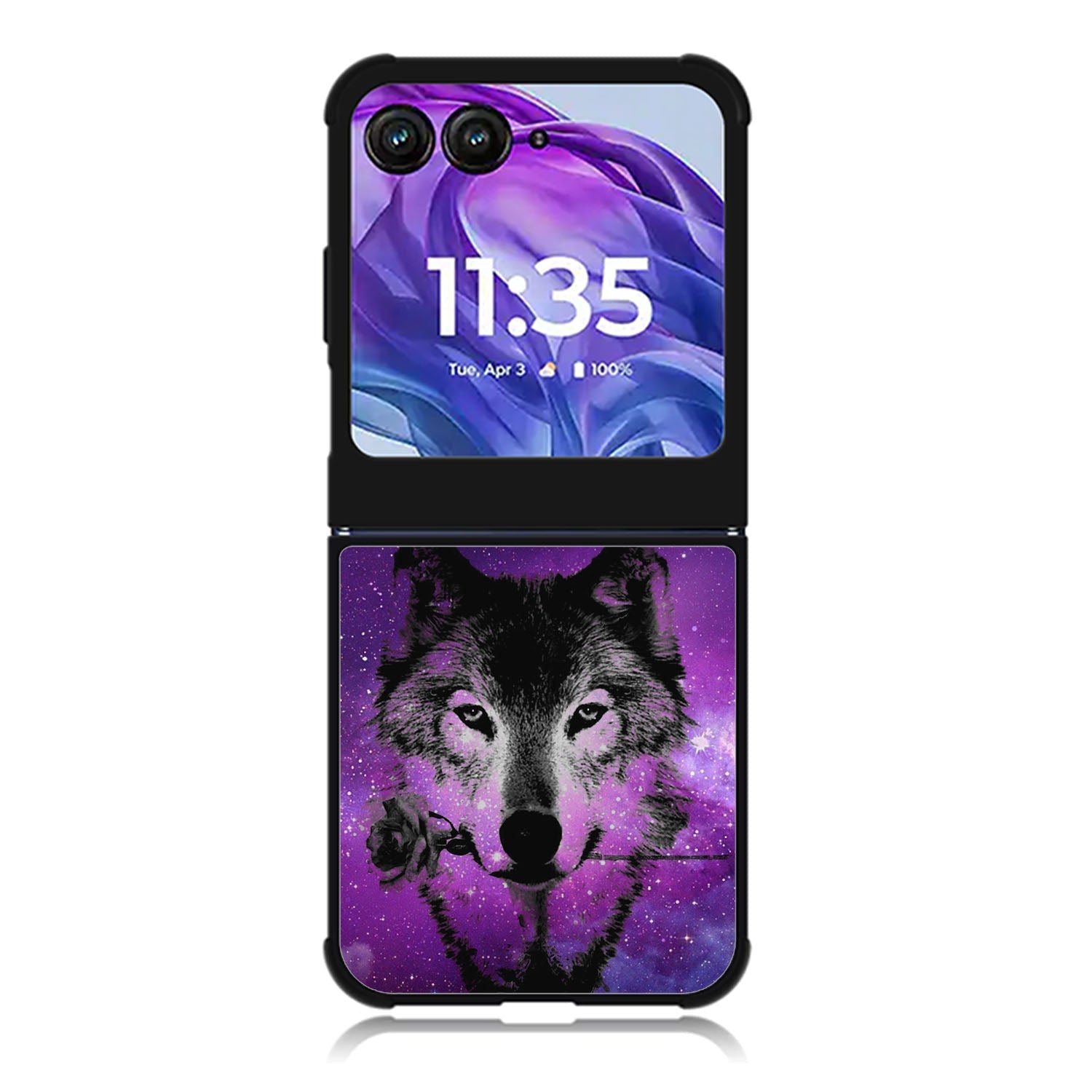 wolf art Motorola Moto Razr 2024 , Moto Razr 50 Case FE1978