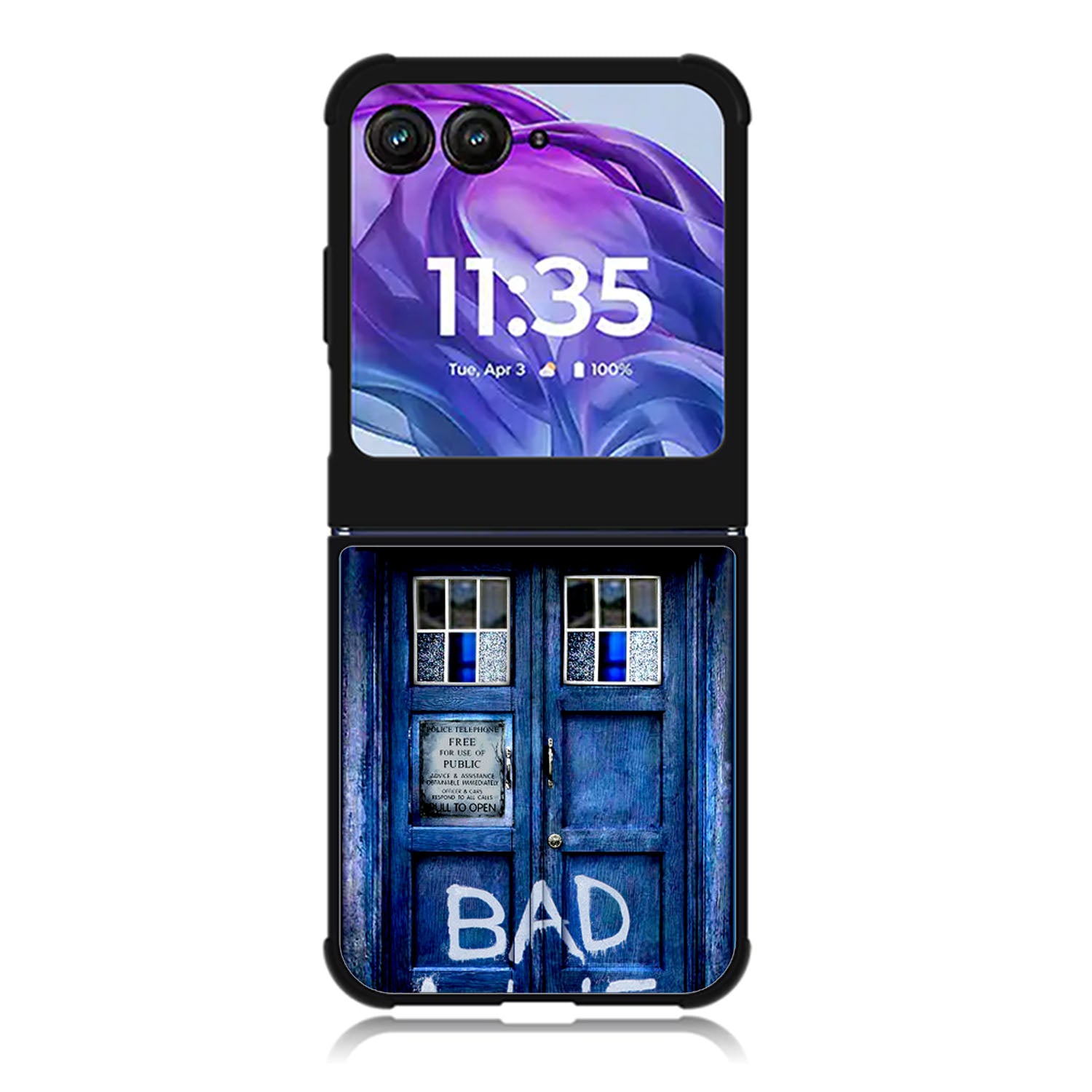 Doctor Who TARDIS Bad Wolf Blue Motorola Moto Razr Plus 2025/2024 Case, Moto Razr 50 Ultra 5G BC2201