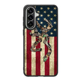 Browning Deer Real Tree Camo USA Flag Samsung Galaxy A57 Case BC2264