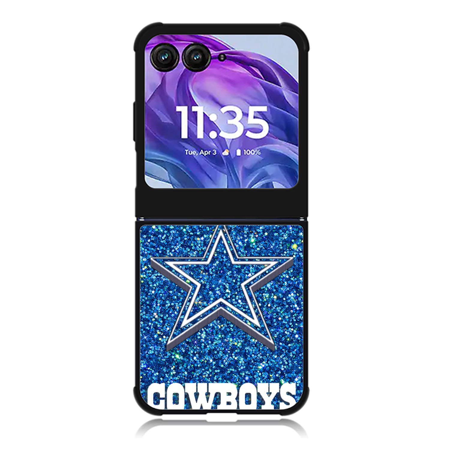 Dallas Cowboys Sparkling Glitter Motorola Moto Razr Plus 2025/2024 Case, Moto Razr 50 Ultra 5G BC2191