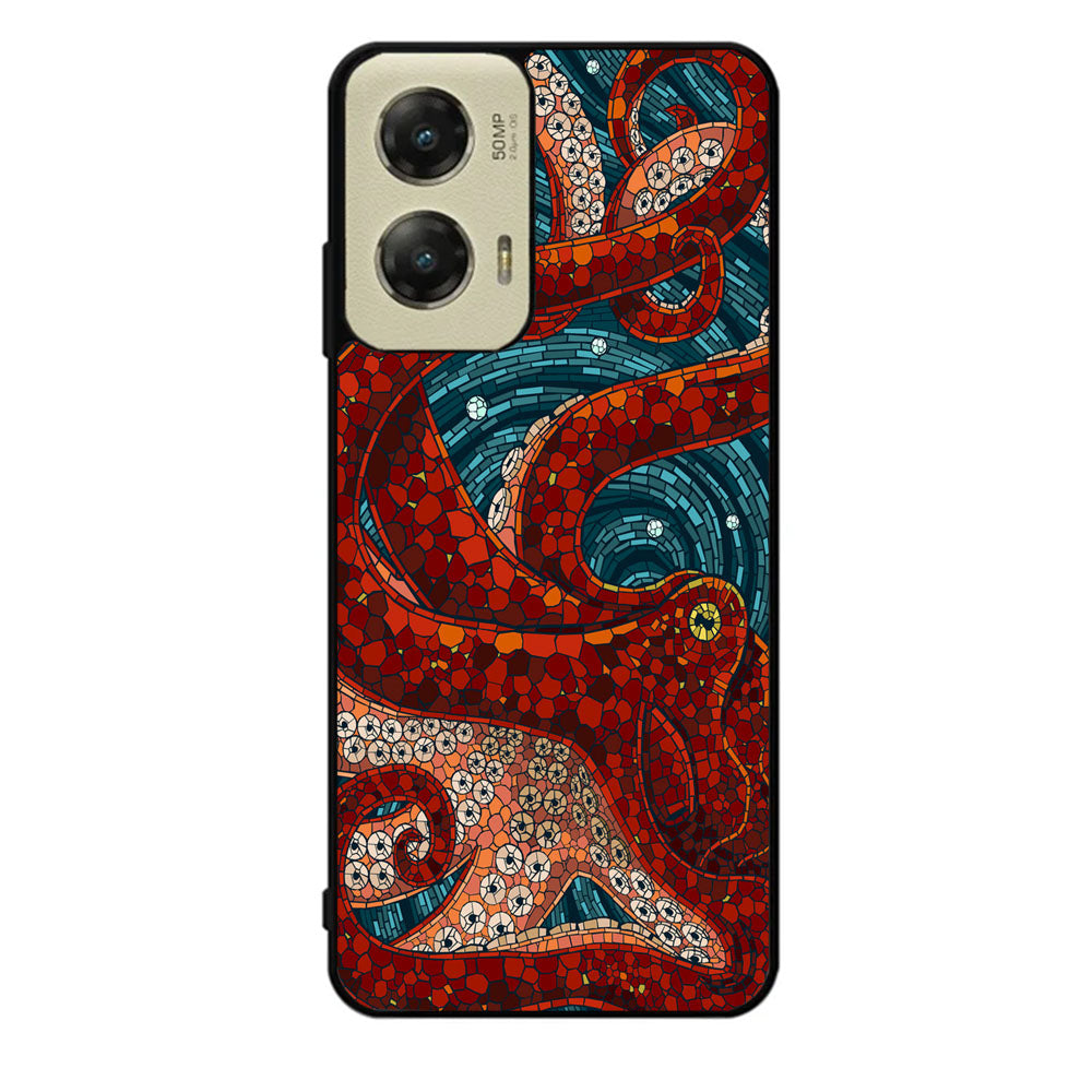Kraken Octopus Stained Glass Case Motorola Moto G Stylus 2024 5G BC2155