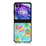 Lilly Pulitzer Sailboat Motorola Moto Razr Plus 2025/2024 Case, Moto Razr 50 Ultra 5G BC2169