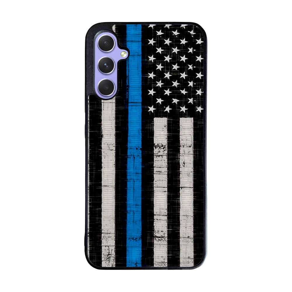 Police Blue Line Flag Case Samsung Galaxy A35 5G BC2025