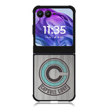Capsule Corp Metal Logo Dragon Ball Z Motorola Moto Razr Plus 2025/2024 Case, Moto Razr 50 Ultra 5G BC2176