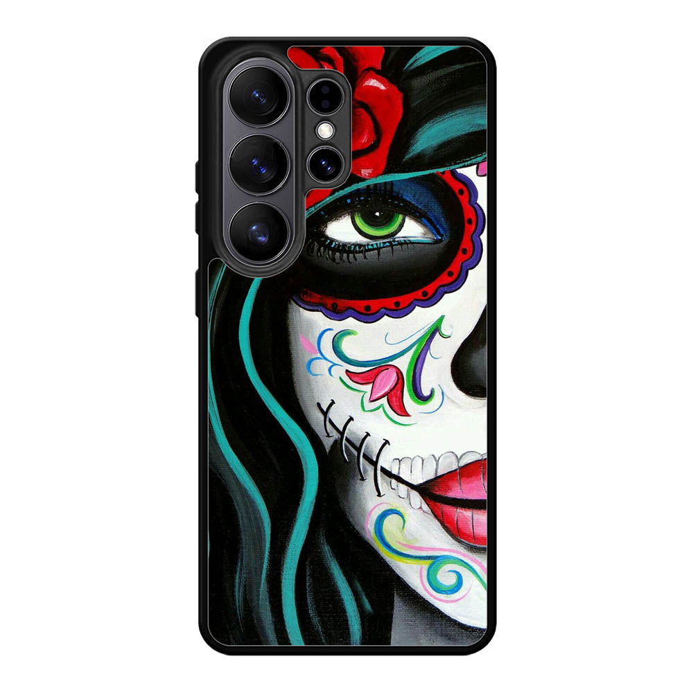 Sugar Skull Acrylic Paintin Samsung Galaxy S26 Plus Case