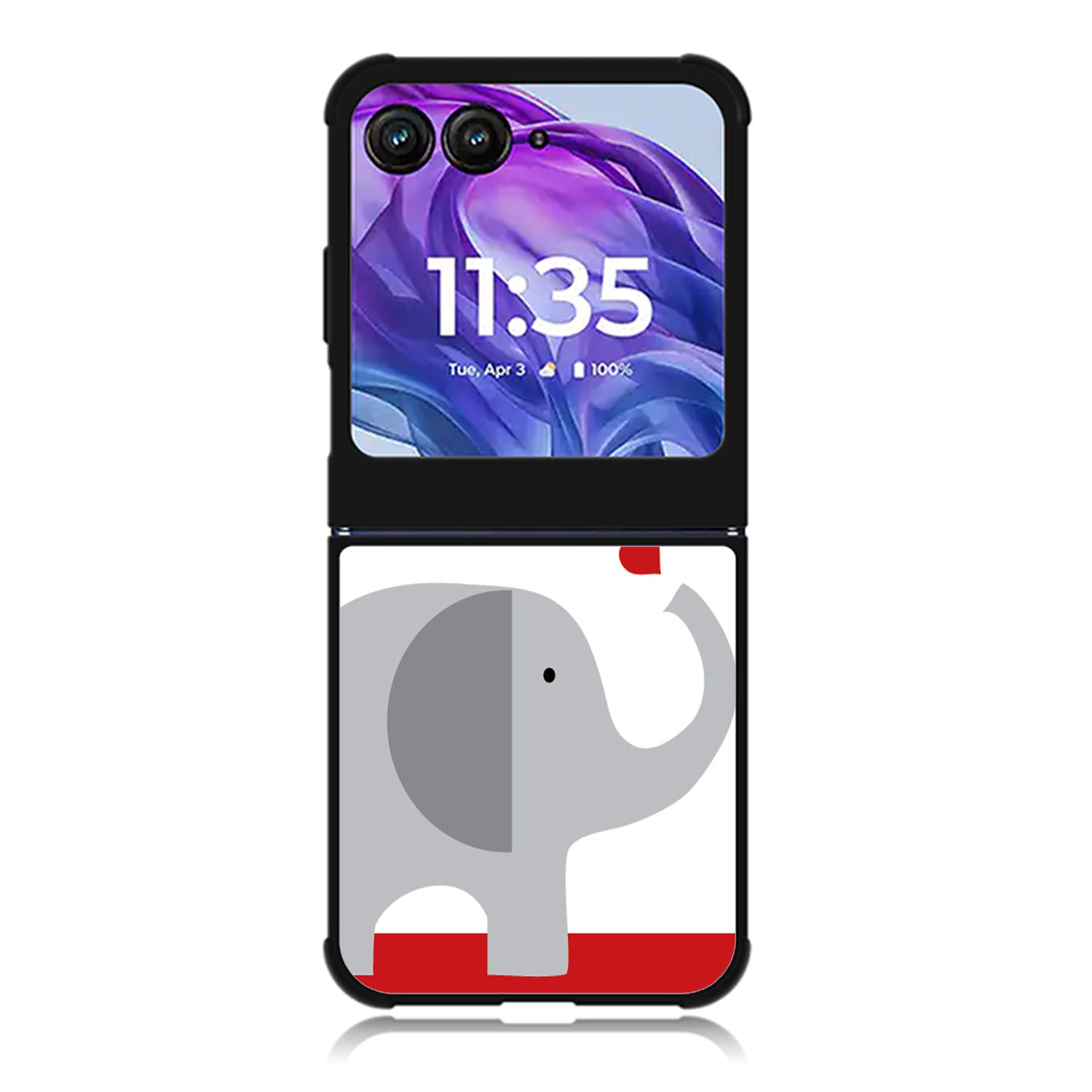 happy elephant love Motorola Moto Razr 2024 , Moto Razr 50 Case FE2719