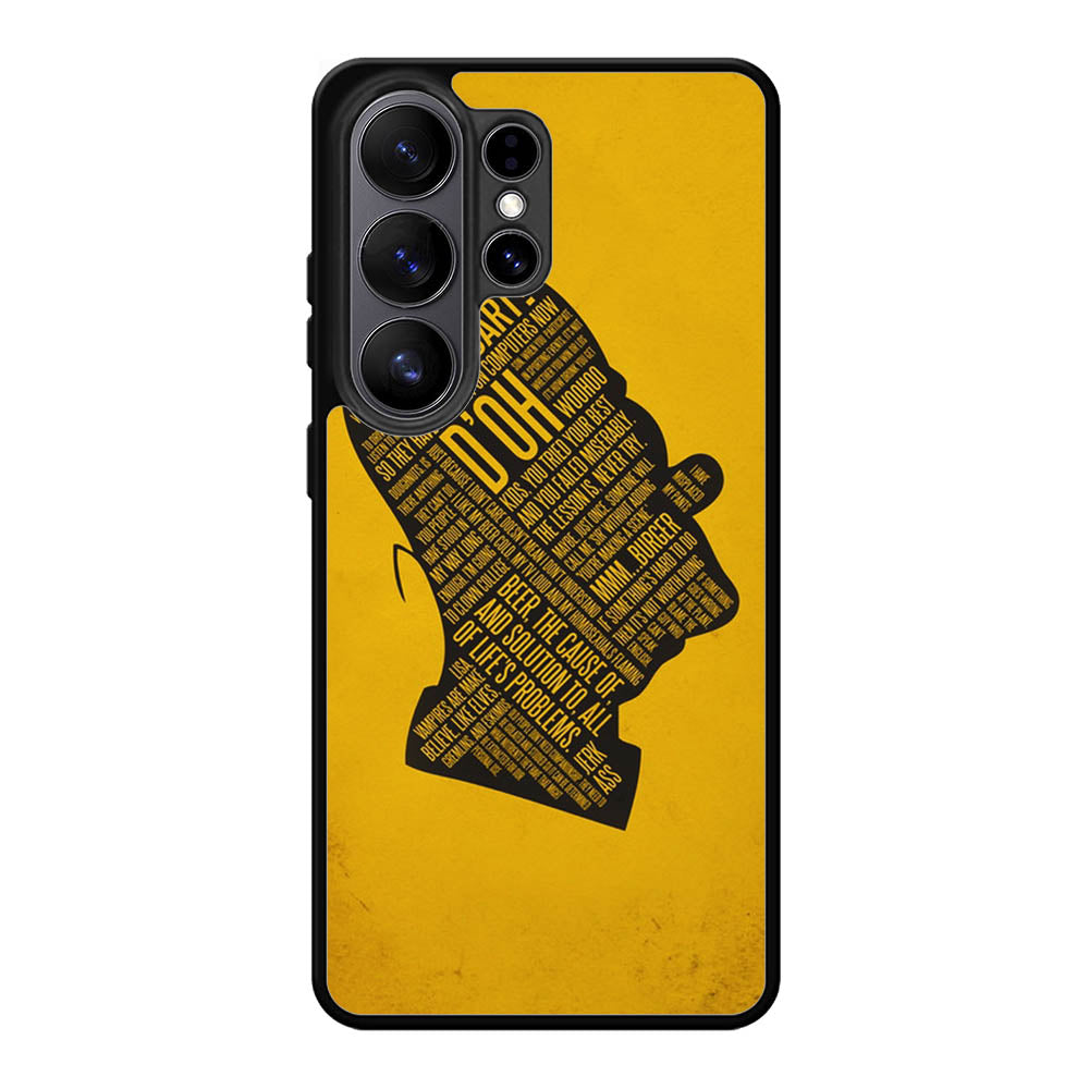 homer simpson face wallpaper Samsung Galaxy S26 Ultra Case BC2693