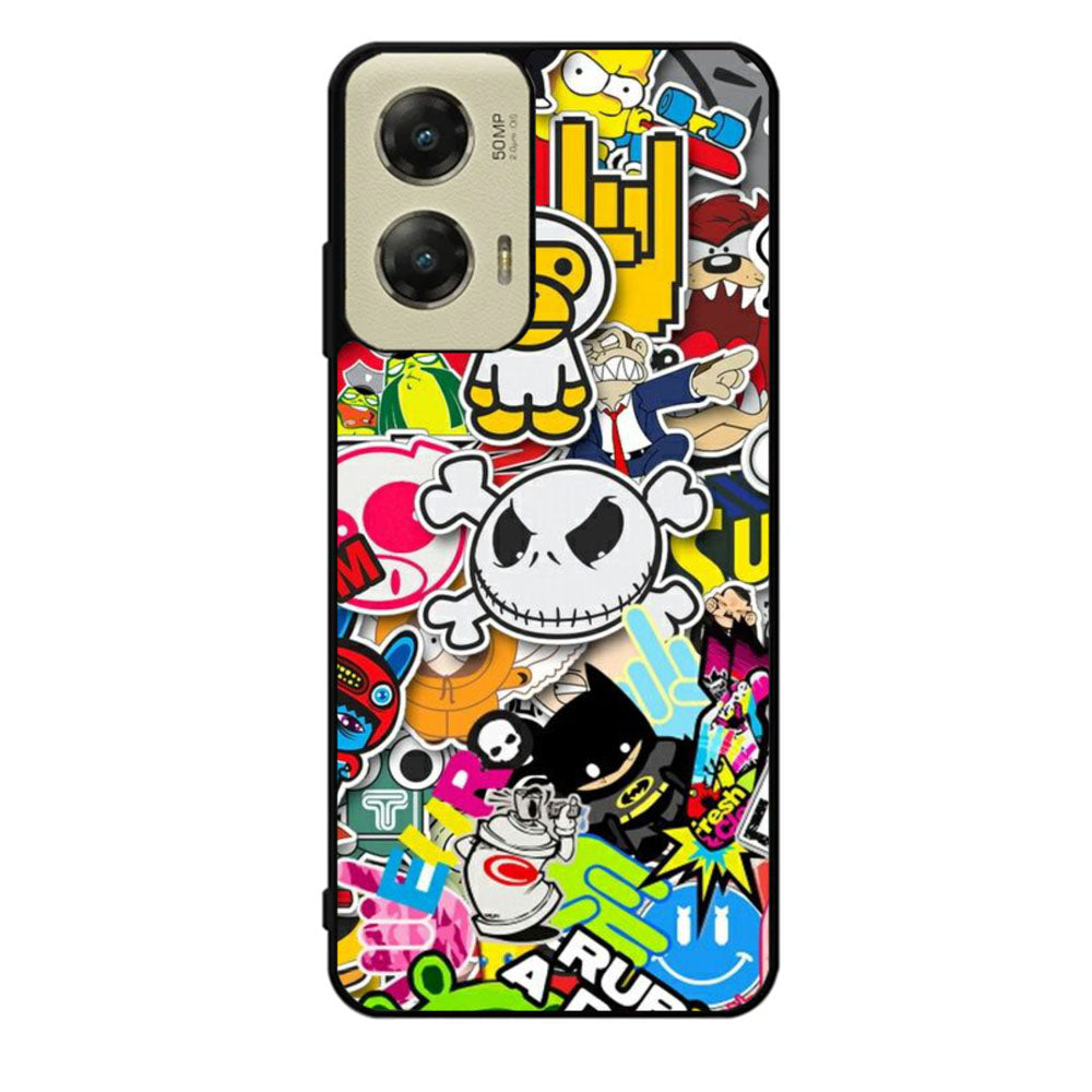 Stickerbomb Graffiti Art Collage Cool Case Motorola Moto G Stylus 2024 5G BC2596