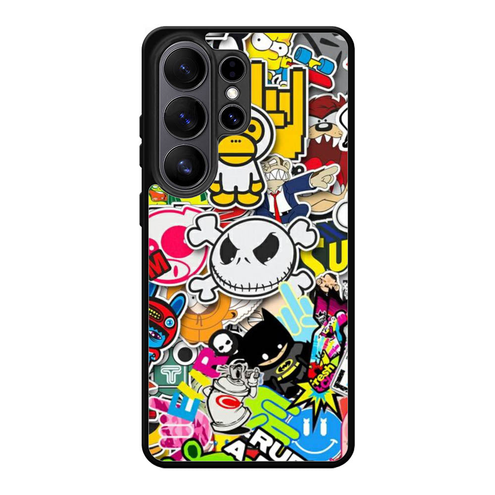 Stickerbomb Graffiti Art Collage Cool Samsung Galaxy S26 Ultra Case BC2596