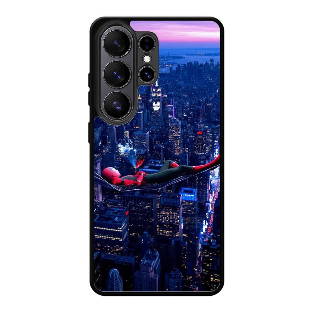 Spiderman In Sky Samsung Galaxy S26 Plus Case