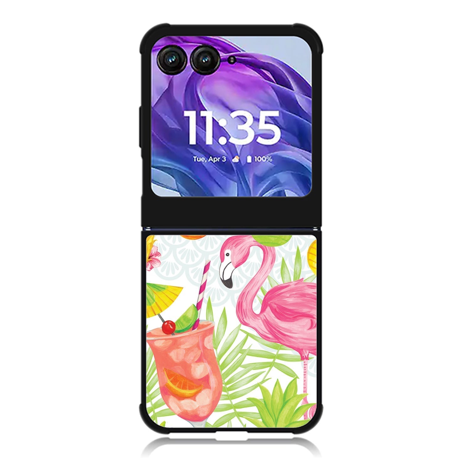 Carry the beautiful Flamingo Party Motorola Moto Razr 2024 , Moto Razr 50 Case FE0068