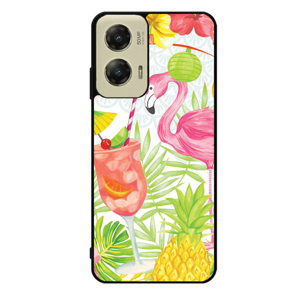 Carry the beautiful Flamingo Party Case Motorola Moto G Stylus 2024 5G BC0068