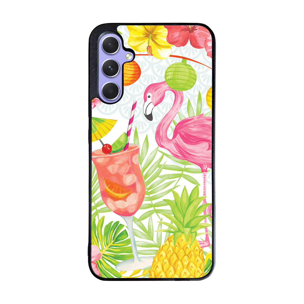 Carry the beautiful Flamingo Party Case Samsung Galaxy A35 5G BC0068
