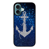 Blue glitter anchor Case iPhone 16 Plus BC3001