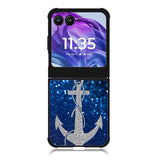 Blue glitter anchor Motorola Moto Razr 2024 , Moto Razr 50 Case FE3001