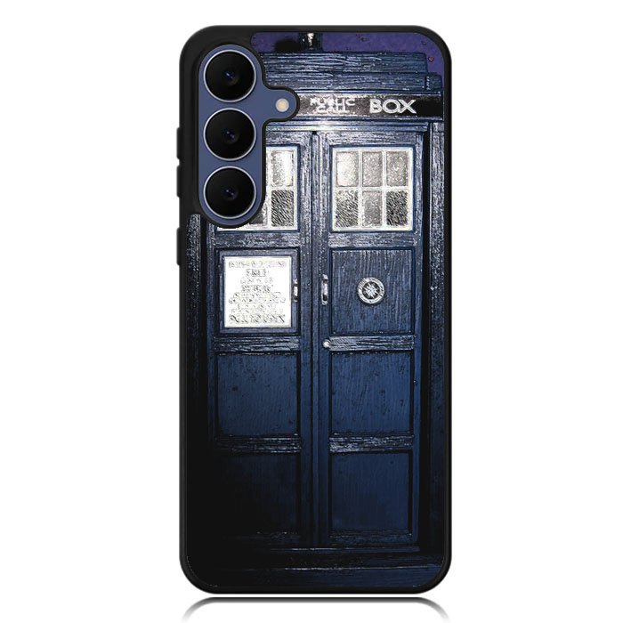 Dark Blue Tardis doctor who toys Samsung Galaxy S25 FE Case BC3008
