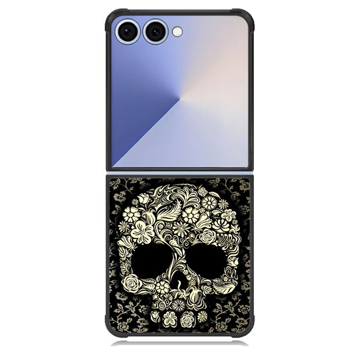Dead sugar skull flower pattern Samsung Galaxy Z Flip 7 Case BC3010