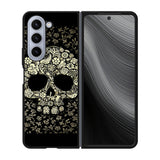Dead sugar skull flower pattern Case Samsung Galaxy z Fold 5 5G BC3010