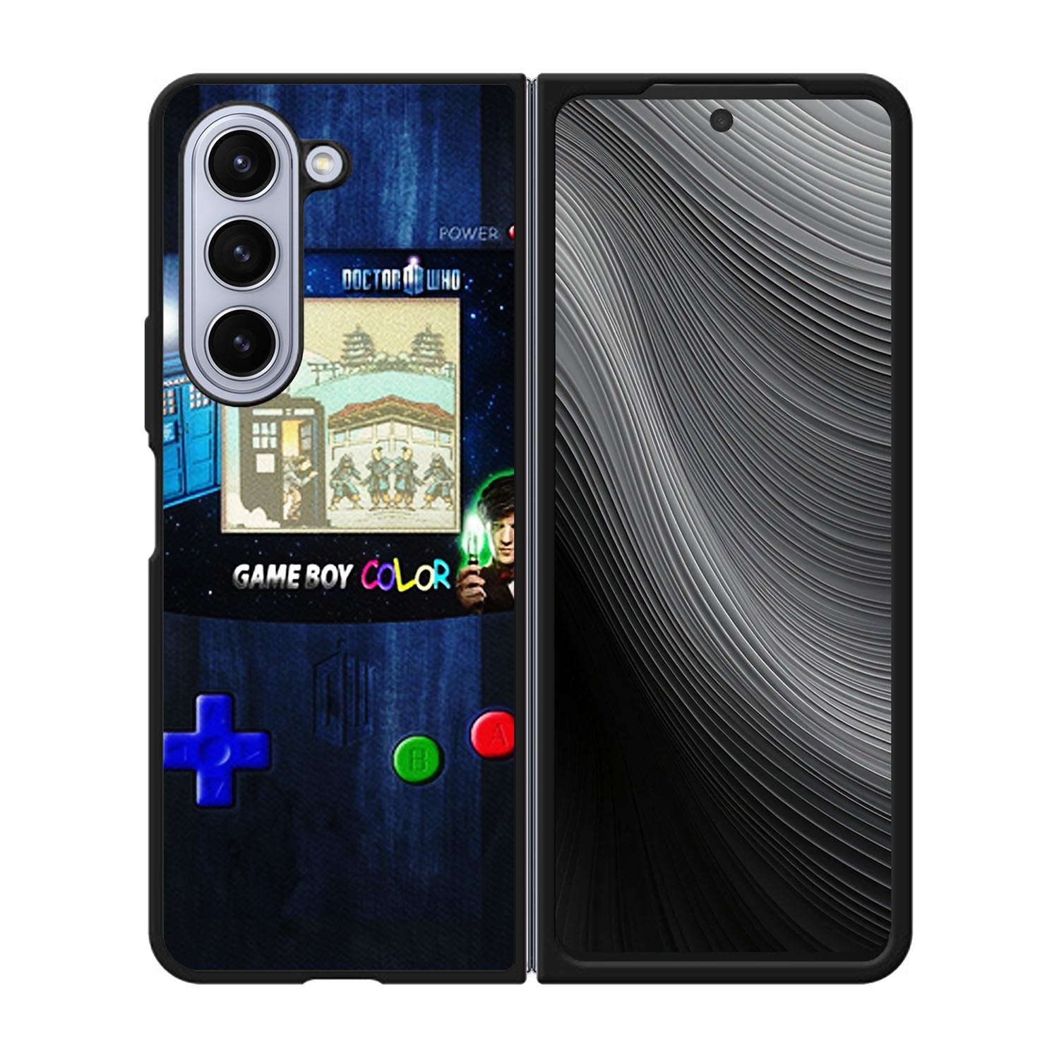Retro gameboy tardis doctor who Case Samsung Galaxy z Fold 5 5G BC2988