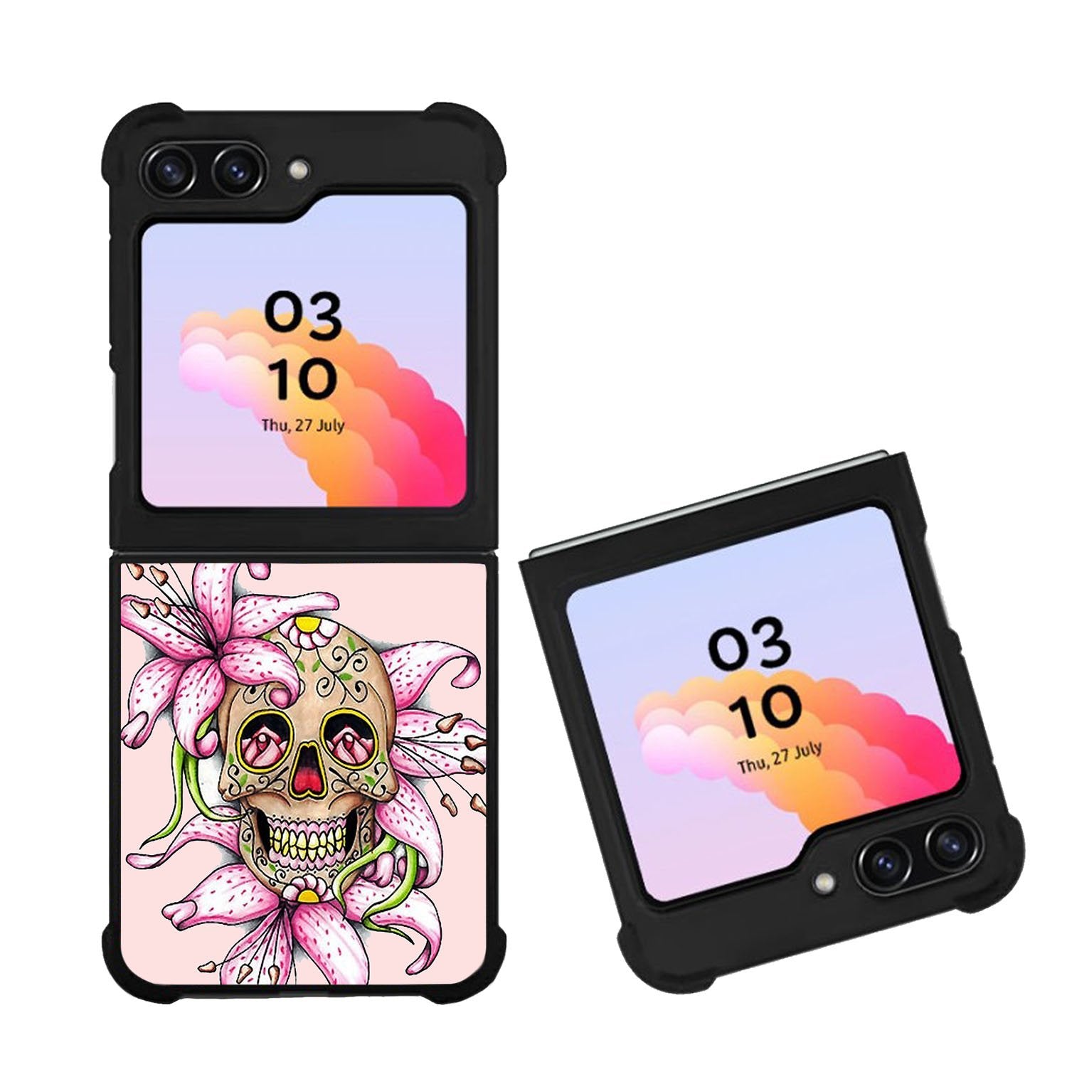 Sugar Skull Crow Honey bird Flower Case Samsung Galaxy Z Flip 5 5G BC2994