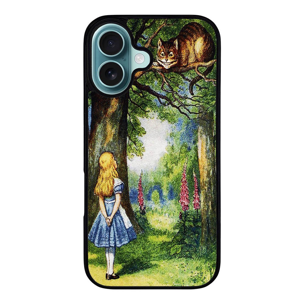 Alice in Wonderland and cat Case iPhone 16 Plus BC3046