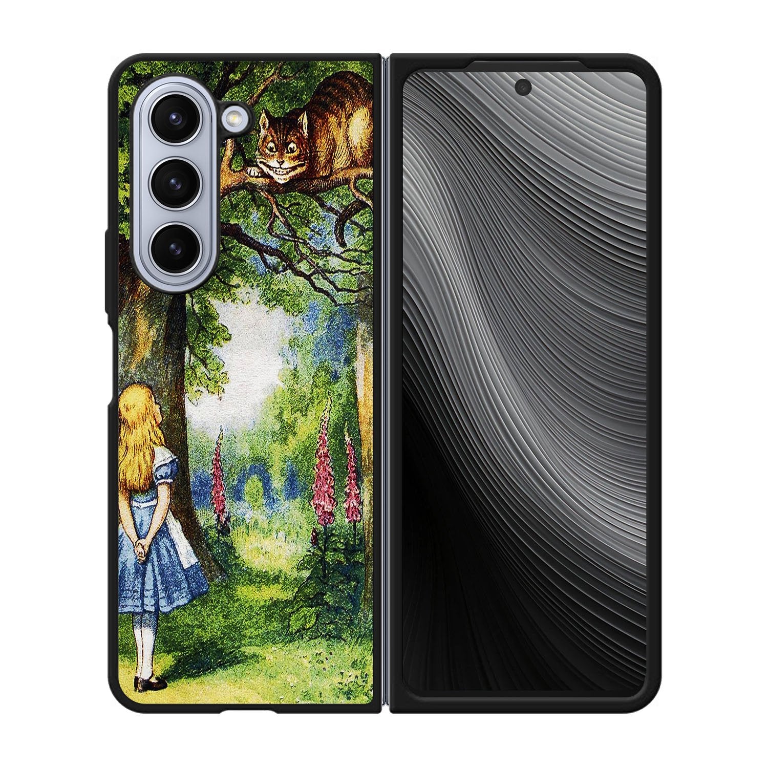 Alice in Wonderland and cat Case Samsung Galaxy z Fold 5 5G BC3046