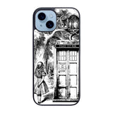 Alice In Wonderland And Cat On Doctor Who Box Case iPhone 15 Plus BC3045