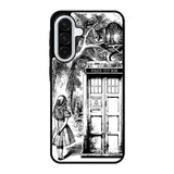 Alice In Wonderland And Cat On Doctor Who Box Samsung Galaxy A56 Case BC3045