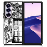 Alice In Wonderland And Cat On Doctor Who Box Samsung Galaxy Z Fold 7 5G Case BC3045