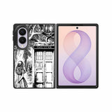 Alice In Wonderland And Cat On Doctor Who Box Samsung Galaxy Z Fold 8 Case BC3045