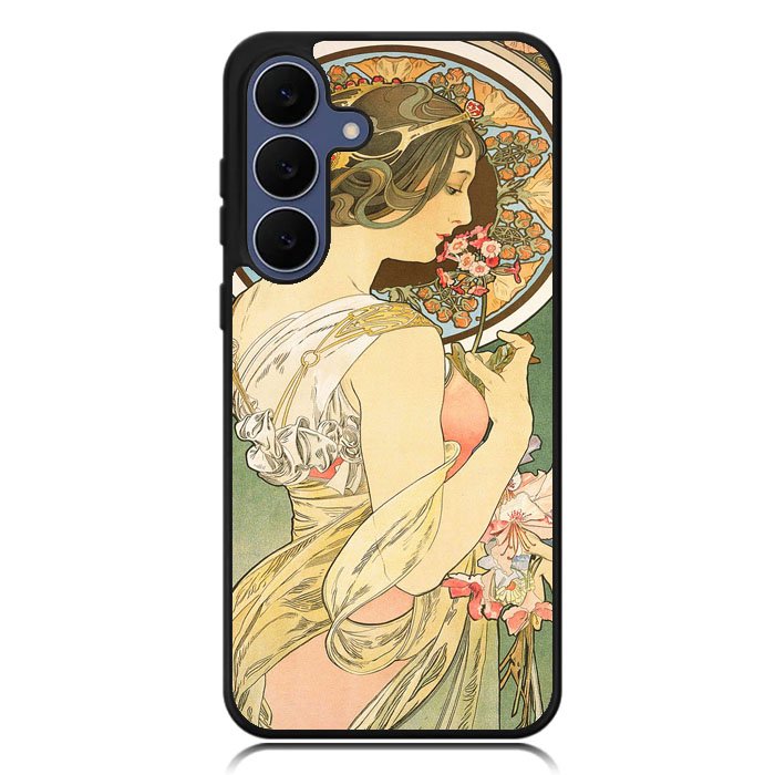 Alphonse Mucha Primrose Art Nouveau Samsung Galaxy S25 FE Case BC3052