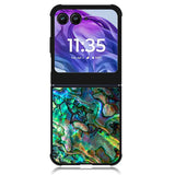 Luxury Blue Abalone Motorola Moto Razr 2024 , Moto Razr 50 Case