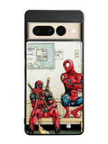 Funny Spiderman and Deadpool Google Pixel 7 Pro Case