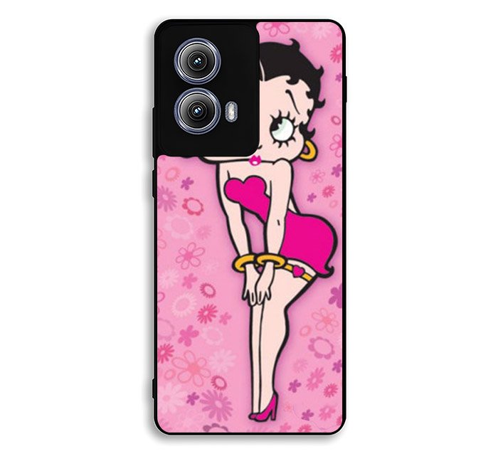 Betty Boop Pink Background flowers Motorola Moto Edge 2024 Case FE5628