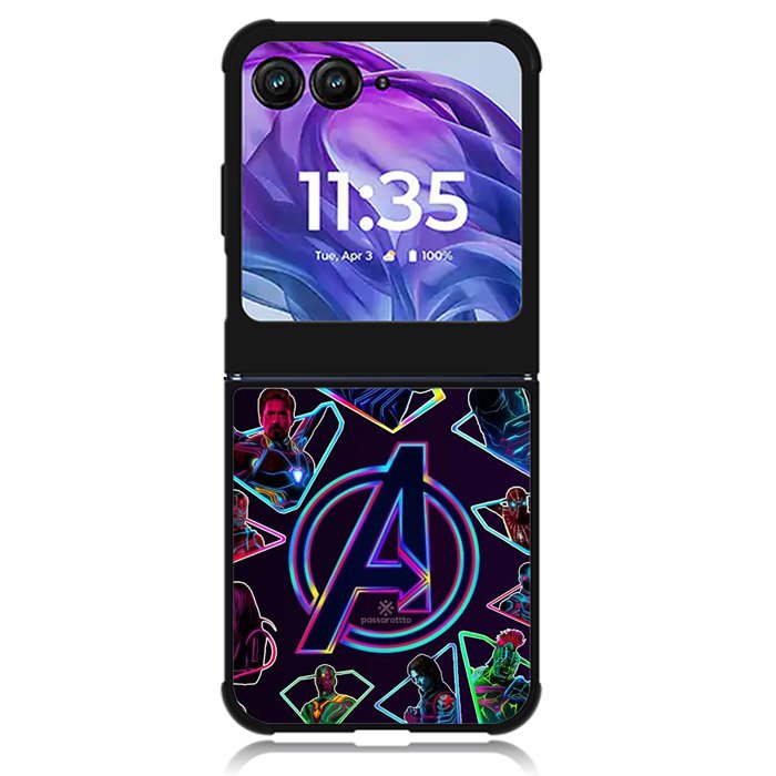 Avengers Logo And All Hero Motorola Moto Razr 2024 , Moto Razr 50 Case