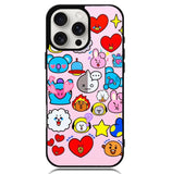 BTS BT21 Cute Pink Case iPhone 16 Pro Max BC2910