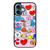 BTS BT21 Cute Pink Case iPhone 16 Plus BC2910