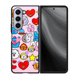 BTS BT21 Cute Pink Case Samsung Galaxy z Fold 5 5G BC2910