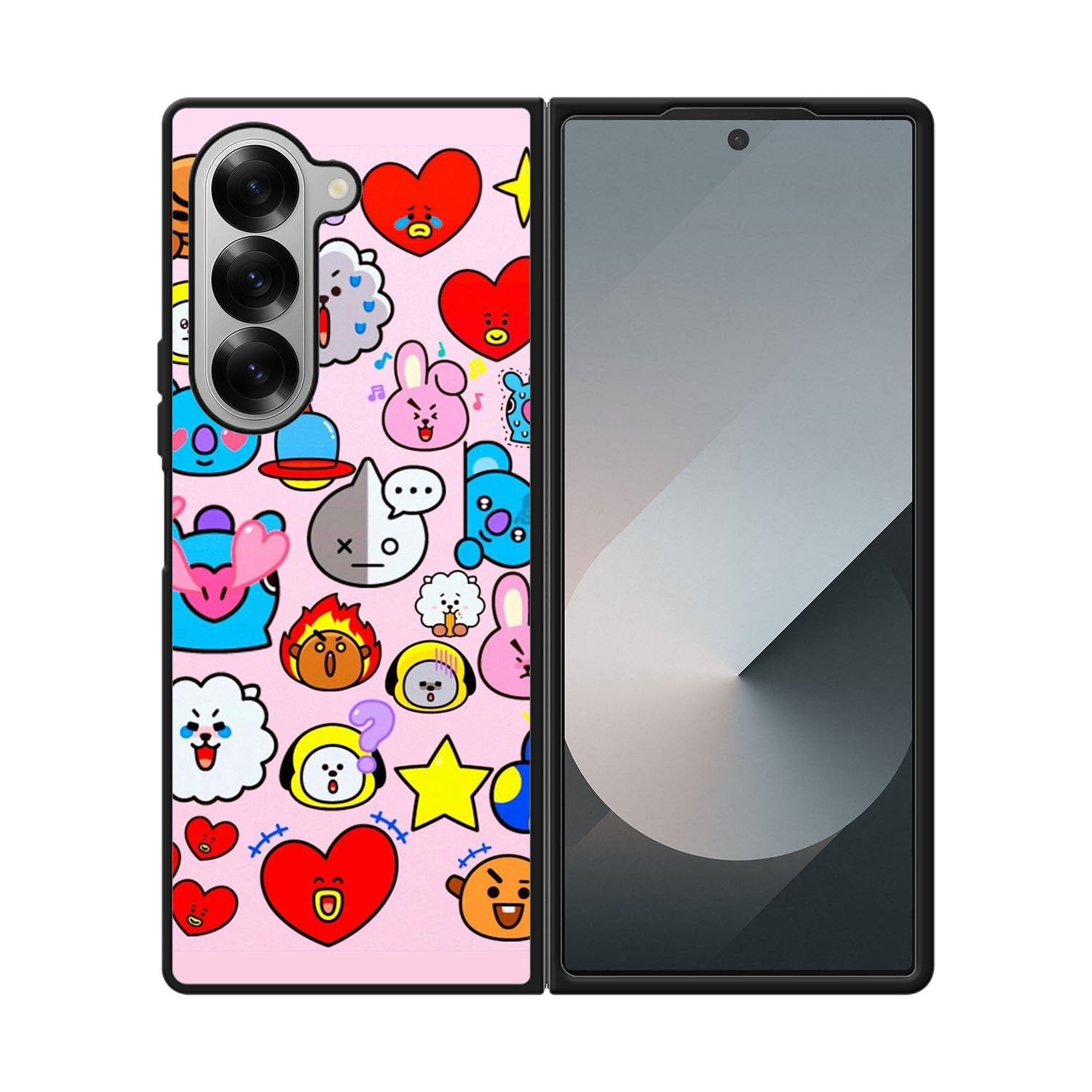 BTS BT21 Cute Pink Case Samsung Galaxy Z Fold 6 5G BC2910