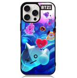 BTS BT21 Galaxy Case iPhone 16 Pro Max BC2911