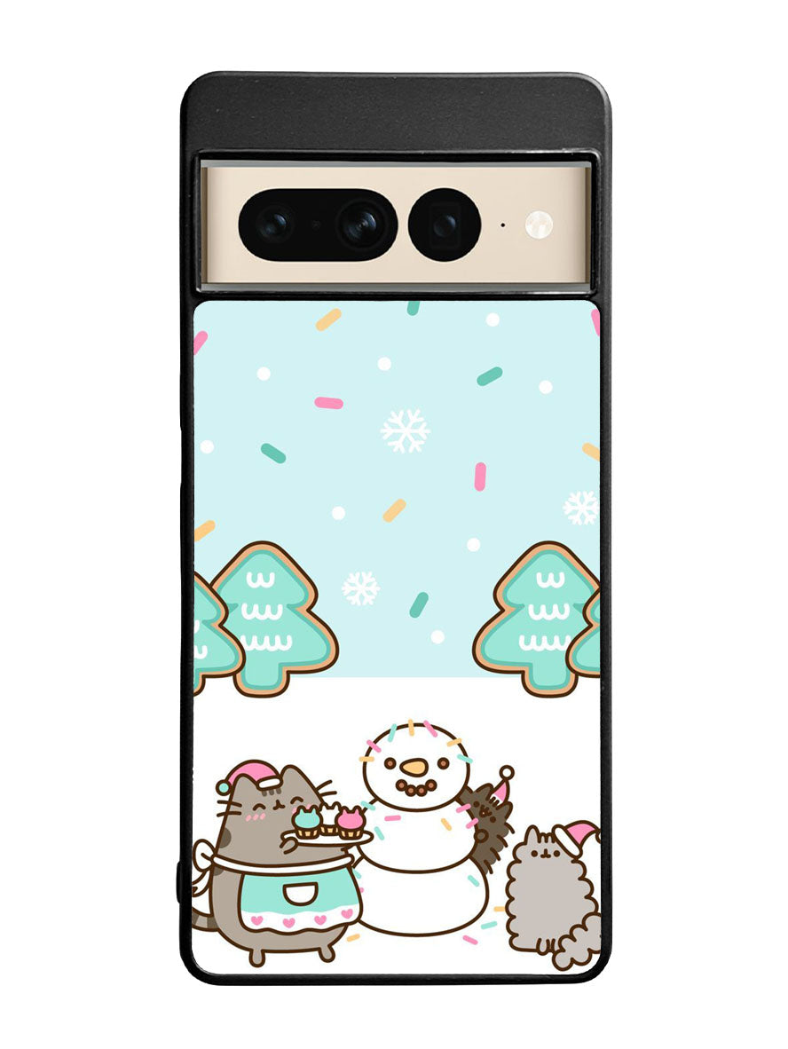 Pusheen The Cat Snow Winter Google Pixel 7 Pro Case