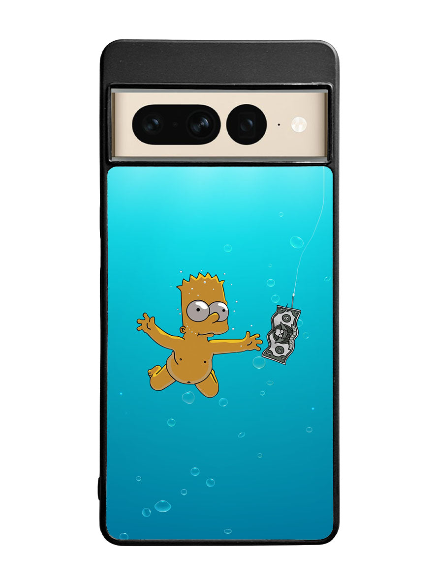 Bart Simpsons Nevermind Nirvana Google Pixel 7 Pro Case
