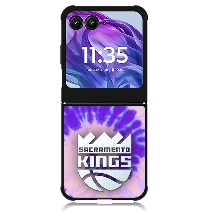 Sacramento Kings Tie Dye Style Logo Motorola Moto Razr 2024 , Moto Razr 50 Case