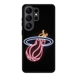 Miami Heat Neon Logo Samsung Galaxy S26 Plus Case