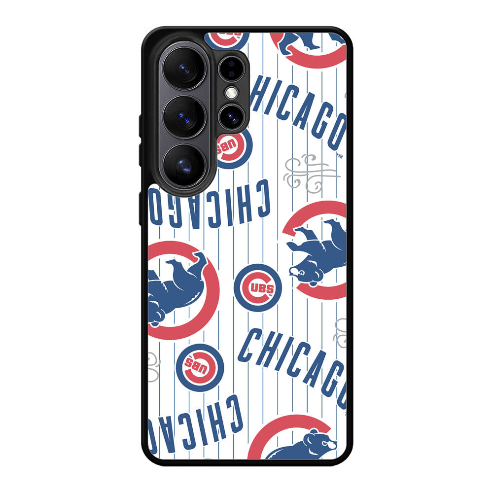 Chicago Cubs Baseball Doodle Samsung Galaxy S26 Plus Case