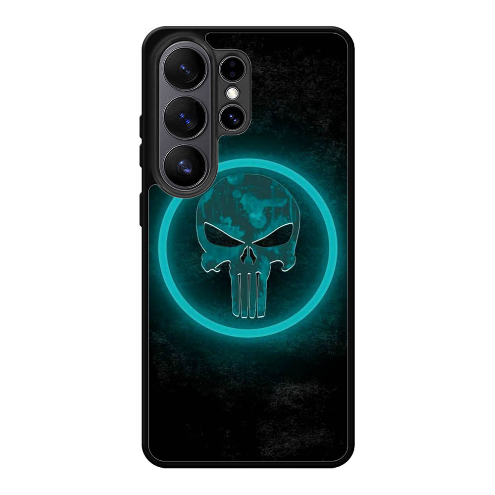 Punisher Blue Glow Samsung Galaxy S26 Plus Case DC1516