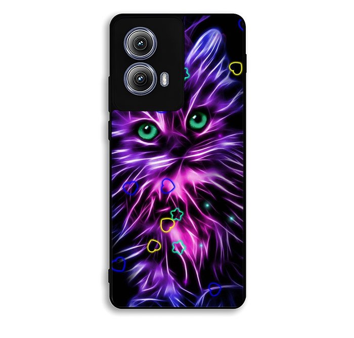 Cat Glow Purple 1st Motorola Moto Edge 2024 Case FE2887