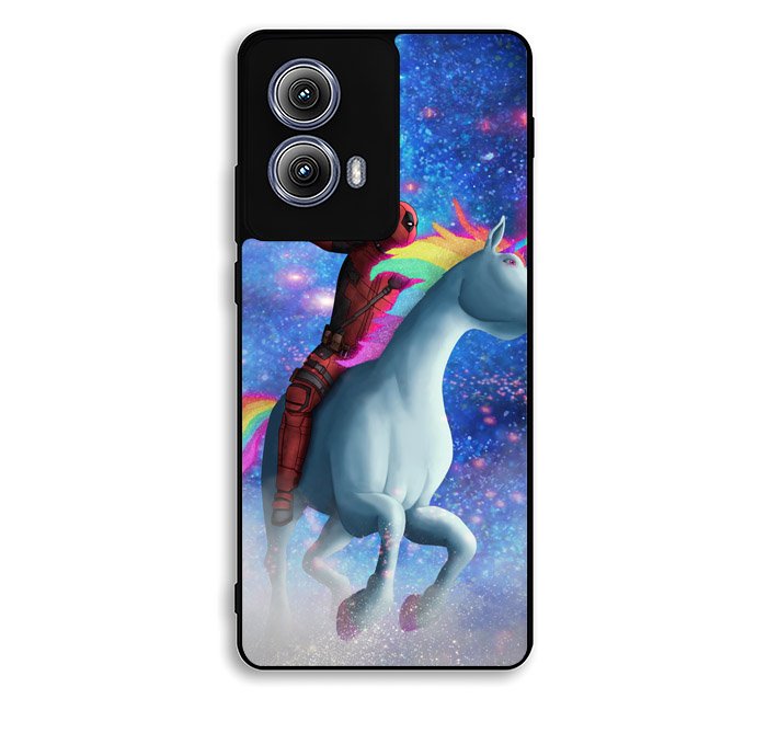 Deadpool on a Unicorn Motorola Moto Edge 2024 Case FE1513